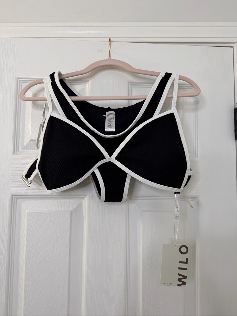 Wilo Black & White Contrast Bikini Top and bottom